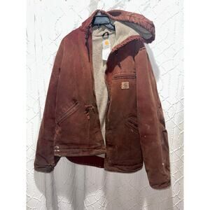 Carhartt men medium canvas, Sherpa, hooded jacket